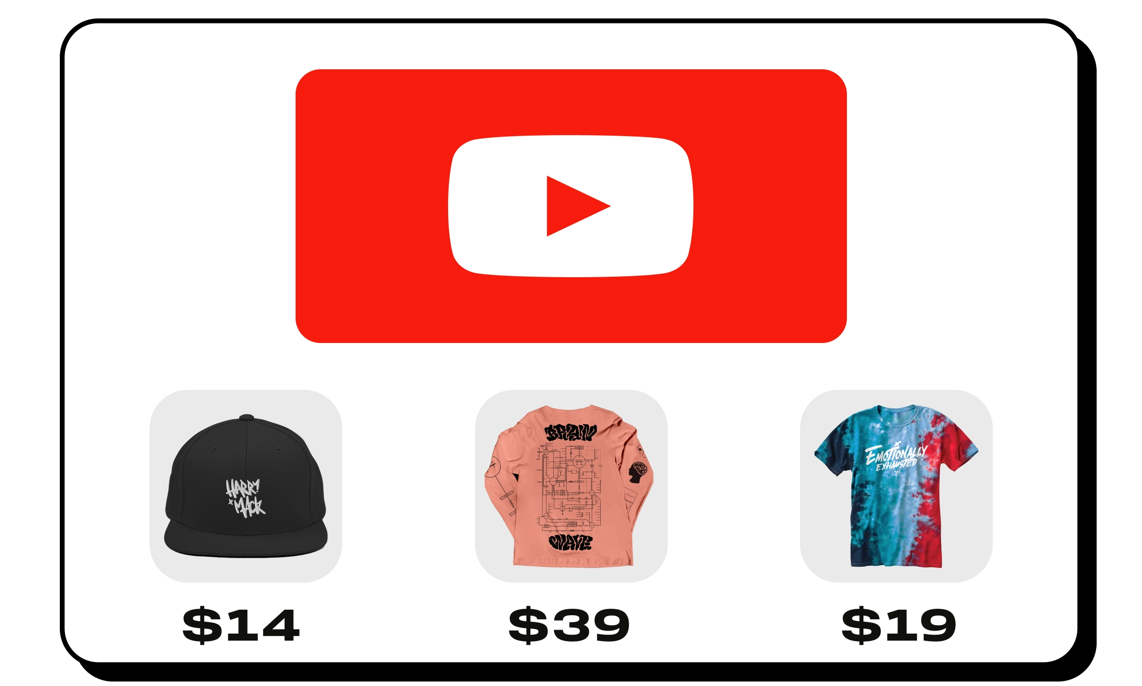 Fourthwall YouTube Merch Shelf